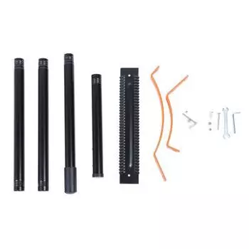 Ручной резак для травы 65 из марганцевой стали с зазубринами и двойной ручкой из нержавеющей стали для газонов, садов, дворов, 4 секции 4 Sections