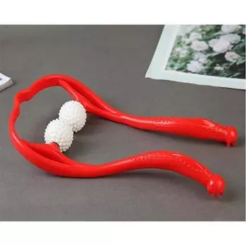 Ручной ролик для шеи, плеч, тела, шейного отдела позвоночника, массажная терапия, облегчение боли, расслабление, инструмент для здоровья 36x 18cm