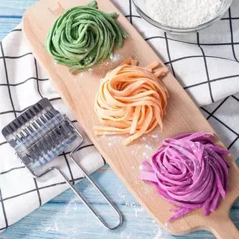 Ручной роликовый резак из нержавеющей стали для нарезки чеснока и лапши, практичный помощник на кухне, инструмент для нарезки теста серебряный