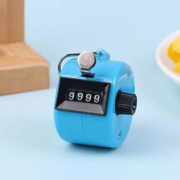 Ручной счетчик Tally, механический ручной ладонный кликер, подсчет количества, подсчет количества светло-синий