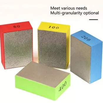 Ручной шлифовальный блок Износостойкая многофункциональная плитка Стеклянный абразивный шлифовальный блок Поставка для мастерской зелёный