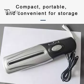 Ручной шредер Электрический шредер с USB-интерфейсом, 4 батарейки АА, мини-компактный измельчитель бумаги формата A4 A6 серебряный