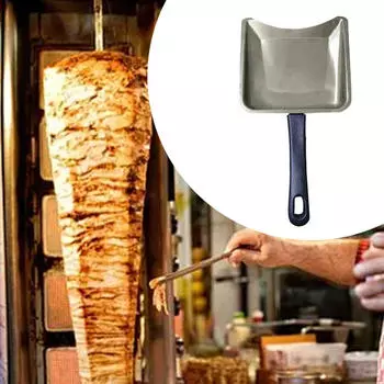 Ручной сковорода-уловитель мяса для барбекю, жаропрочный вертел, многоцелевой для сада, ресторана, кухни