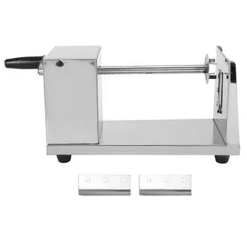 Ручной спиральный волчок для картофеля из нержавеющей стали, овощерезка, нарезка ломтиками, кухонный инструмент