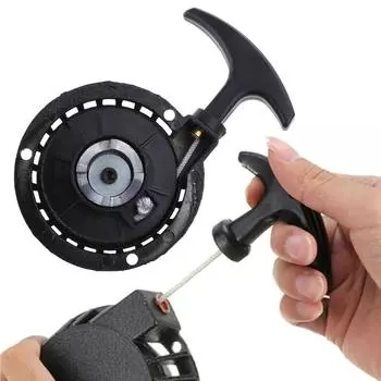 Ручной стартер с ручным стартером для большинства 49-кубовых мини-мотоциклов, квадроциклов, карманных мотоциклов, квадроциклов, ручной стартер с ручным стартером чёрный