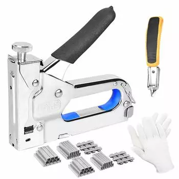 Ручной степлер Odowalker, гвоздезабивной пистолет, гвоздезабивной пистолет 3 в 1, 3000 штук, совместим с 3 типами сменных игл типа T, мощный степлер