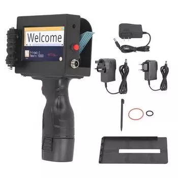 Ручной струйный принтер 4,3-дюймовый сенсорный экран 12,7 мм Портативная машина для кодирования штрих-кода этикетки KD480 EU Plug