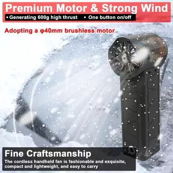 Ручной струйный вентилятор X40 600 г с высокой тягой, мощный вентилятор с бесщеточным двигателем 40 мм, турбовентиляторный вентилятор высокой мощности US Plug разноцветный