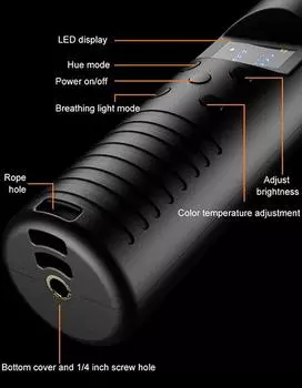 Ручной свет для студийной фотосъемки на YouTube, лампа для видеосъемки 3000K-6500K RGB CRI95+Ice Stick, стержневой