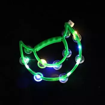 Ручной светящийся полумесяц звенящий колокольчик светодиодные шумели мигающий погремушка колокольчик Ktv вечеринка события дети сенсорный музыкальный инструмент