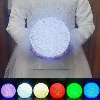 Ручной светящийся шар 7 см, сценический хрустальный шар в форме света, ночник, реквизит, украшения для рабочего стола 7CM белый