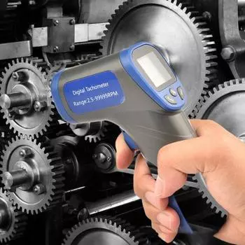 Ручной тахометр с цифровым дисплеем Бесконтактный инфракрасный фотоэлектрический тип хранения данных ABS Высокоточный измеритель оборотов в минуту Промышленность