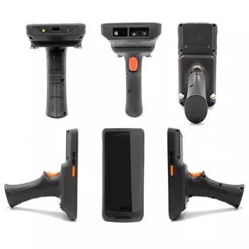 Ручной терминал BISOFICE КПК Android 9.0 1D 2D сканирование штрих-кода 4G WiFi BT Связь с 5.5 US Plug чёрный