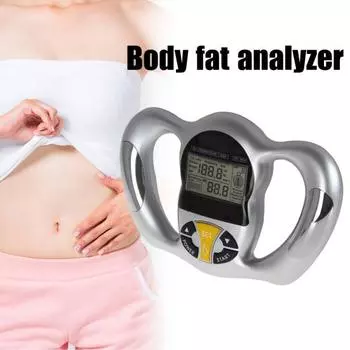 Ручной тестер жира в организме с ЖК-дисплеем, большой экран, высокая точность, легко читаемый многофункциональный измеритель ИМТ, монитор жира в организме серебряный