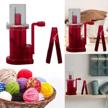 Ручной ткацкий станок для вязания крючком Инструменты для вязания крючком Простой инструмент для ткачества Вязальная машина Машина для украшения браслета своими руками для вязания на катушке красный