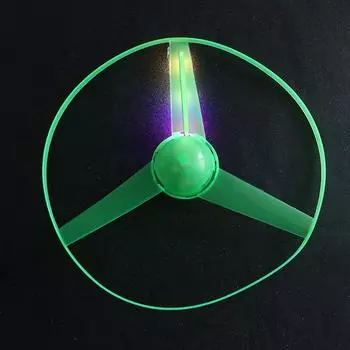 Ручной толкатель Освещение Летающий Диск Пропеллер Игрушки Пластик Интересная Спортивная Игрушка random color