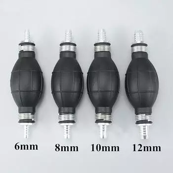 Ручной топливный насос 6 мм/8 мм/10 мм/12 мм, резиновая алюминиевая ручная лампочка для перекачки дизельного масла, бензина для автомобиля, лодки, морского подвесного двигателя 6mm