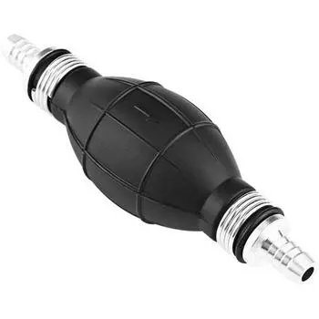 Ручной топливный насос, ручной праймерный насос, лампочка типа резина и алюминий для всех видов топлива для автомобиля, лодки, морской подвесной топливный насос 15*4.3*0.6cm,6MM чёрный