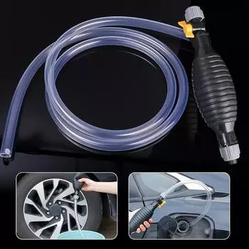 Ручной топливный насос в комплекте Автомобильное устройство для откачки масла Ручной подкачивающий насос Ручная всасывающая труба Комплект бензинового насоса Оборудование для заправки топливом