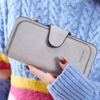 Ручной трехскладной кошелек из матовой искусственной кожи, кошелек для монет, простая сумка для кредитных карт, дорожная сумка коричневый