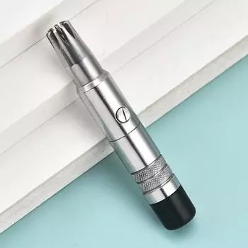 Ручной триммер для носа из нержавеющей стали для бритья носа и ушей, триммер для ухода за лицом для мужчин