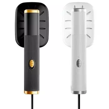 Ручной утюг для одежды Вращающийся паровой утюг Дорожный ручной утюг для ткани чёрный