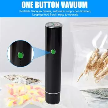 Ручной вакуумный упаковщик Портативный USB Type-C с зарядкой Беспроводной автоматический пылесос 2-в-1 для пищевых продуктов белый