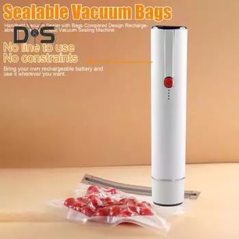 Ручной вакуумный упаковщик с пакетами, сравнительная конструкция, перезаряжаемая беспроводная автоматическая вакуумная упаковочная машина чёрный