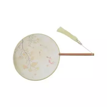 Ручной веер с вышивкой и подвеской из шелка, винтажный круглый веер в китайском стиле, реквизит для фотосъемки Style 6