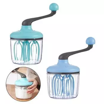 Ручной венчик для кухни, кафе, пекарни, прочный венчик для взбивания сливок, стержень для вспенивания яичного белка зелёный