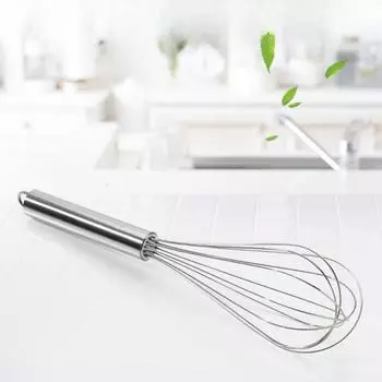 Ручной венчик для яиц, венчик из нержавеющей стали, крем, инструменты для выпечки, круглая ручка 8inch