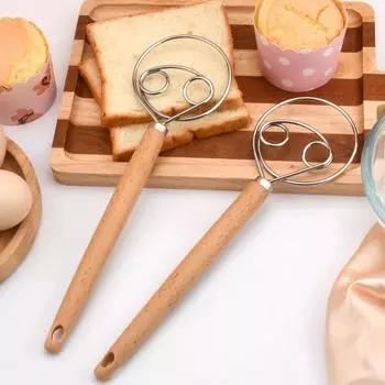 Ручной венчик для теста для датского хлеба, миксер из нержавеющей стали для выпечки тортов, кондитерских изделий, ручной миксер для взбивания яиц, кухонные принадлежности для выпечки