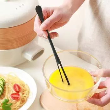 Ручной венчик для взбивания яиц 2-в-1, устройство для приготовления пены для крема, портативный блендер, многоцелевые венчики для взбивания яиц, кухонная утварь для взбивания яиц белый