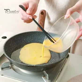 Ручной венчик для взбивания яиц 2-в-1, устройство для приготовления пены для крема, портативный блендер, многоцелевые венчики для взбивания яиц, кухонная утварь для взбивания яиц чёрный