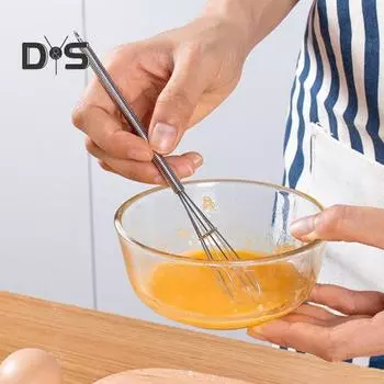 Ручной венчик для взбивания яиц, ручной миксер из нержавеющей стали для взбивания яичного белка, кухонный инструмент для выпечки с крючком