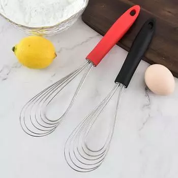 Ручной венчик для взбивания яиц, венчик для взбивания секторов, миксер для взбивания сливок из нержавеющей стали, венчик для взбивания яиц, перемешивание, сектор, спиральный инструмент для взбивания яиц чёрный