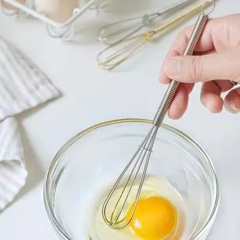 Ручной венчик для взбивания яиц Yousheng, ручной миксер из нержавеющей стали для взбивания яичного белка, кухонный инструмент для выпечки с крючком