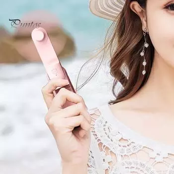 Ручной вентилятор Карманный внешний аккумулятор 2 в 1 Мини Аккумулятор емкостью 1200 мАч Время работы 24 часа Перезаряжаемый через USB Складной вентилятор Быстрая зарядка 2-скоростной вентилятор для использования в помещении и на открытом воздухе белый