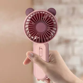 Ручной вентилятор Mini Pocket с низким уровнем шума, 2 скорости, регулируемый портативный для спорта, пешего туризма, кемпинга