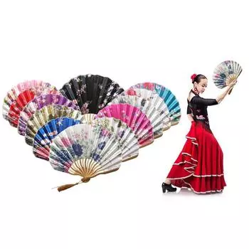 Ручной вентилятор в китайском стиле, бамбуковая бумага, складной веер, свадебный декор разноцветный