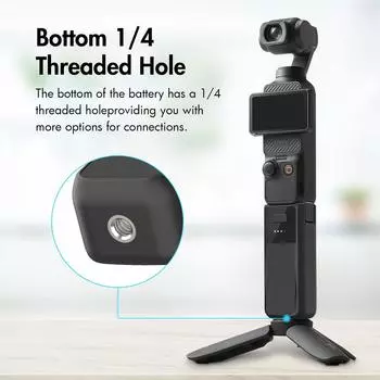 Ручной внешний аккумулятор Power Bank Hand Grip 2800mAh Battery Handle с интерфейсом Type-C Battery Handle для DJI Osmo Pocket 3