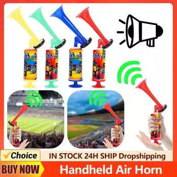 Ручной воздушный гудок с громким голосом для футбольного стадиона, мини-ручной насос, воздушный гудок для лодок, спортивных мероприятий, дней рождений зелёный