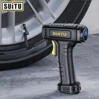 Ручной воздушный компрессор 120 Вт, беспроводной/проводной надувной насос, портативный воздушный насос, цифровой насос для накачивания шин для автомобилей, велосипедных шариков