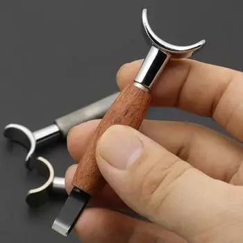 Ручной вращающийся инструмент для резьбы по коже, поворотный нож с лезвием, набор инструментов для кожевенного дела, поворотный нож с лезвием CHINA