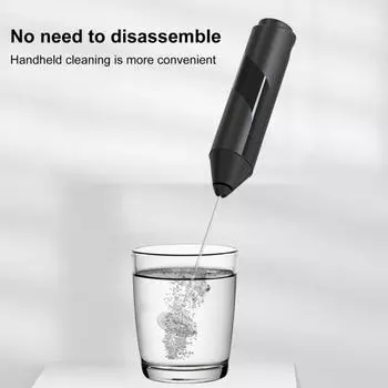 Ручной вспениватель молока, электрический пенообразователь, перезаряжаемый венчик из нержавеющей стали, миксер для напитков, универсальный C