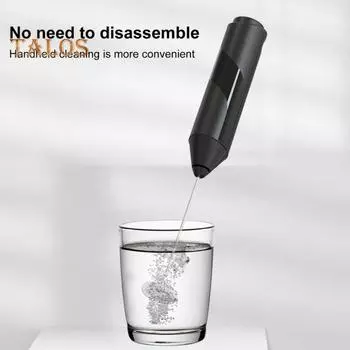 Ручной вспениватель молока, электрический пенообразователь, перезаряжаемый венчик из нержавеющей стали, миксер для напитков, универсальный инструмент для смешивания латте, капучино, матча C