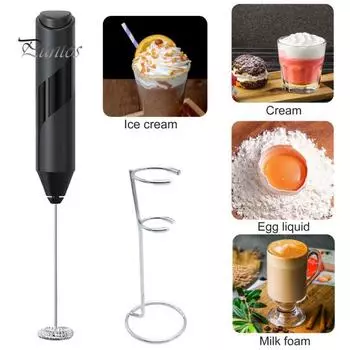 Ручной вспениватель молока, электрический пенообразователь, перезаряжаемый венчик из нержавеющей стали, миксер для напитков, универсальный инструмент для смешивания латте, капучино, матча C