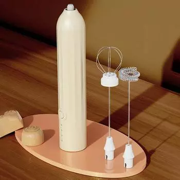 Ручной вспениватель молока, ручной перезаряжаемый блендер для молока, съемный 3-скоростной венчик, миксер для напитков, вспениватель, аксессуары для домашней кухни хаки