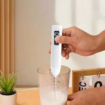 Ручной вспениватель молока Yousheng, электрический венчик для яиц, тройная регулировка скорости, перезаряжаемый миксер для напитков, для домашней выпечки, взбивания сливок чёрный