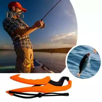 Ручной захват для рыбы Эргономичная ручка Легкий портативный захват для захвата губ рыбы Зажим для контроля рыбы Щипцы для ловли рыбы Аксессуары для рыбалки L синий